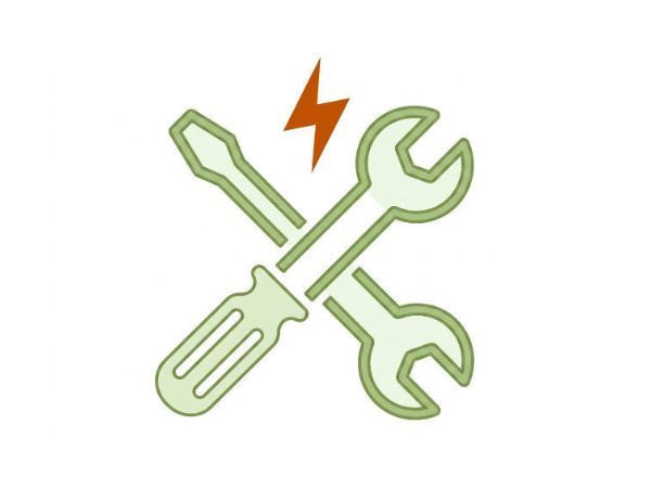 電気工事のイラスト。電気工事ページページへのリンク
