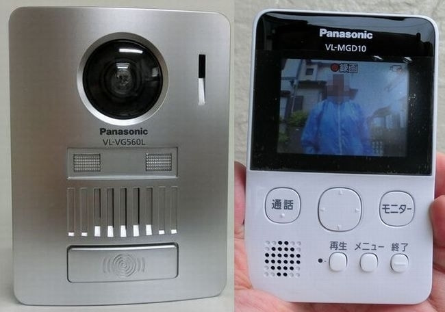 インターホン付きカメラ（ドアホン）の画像